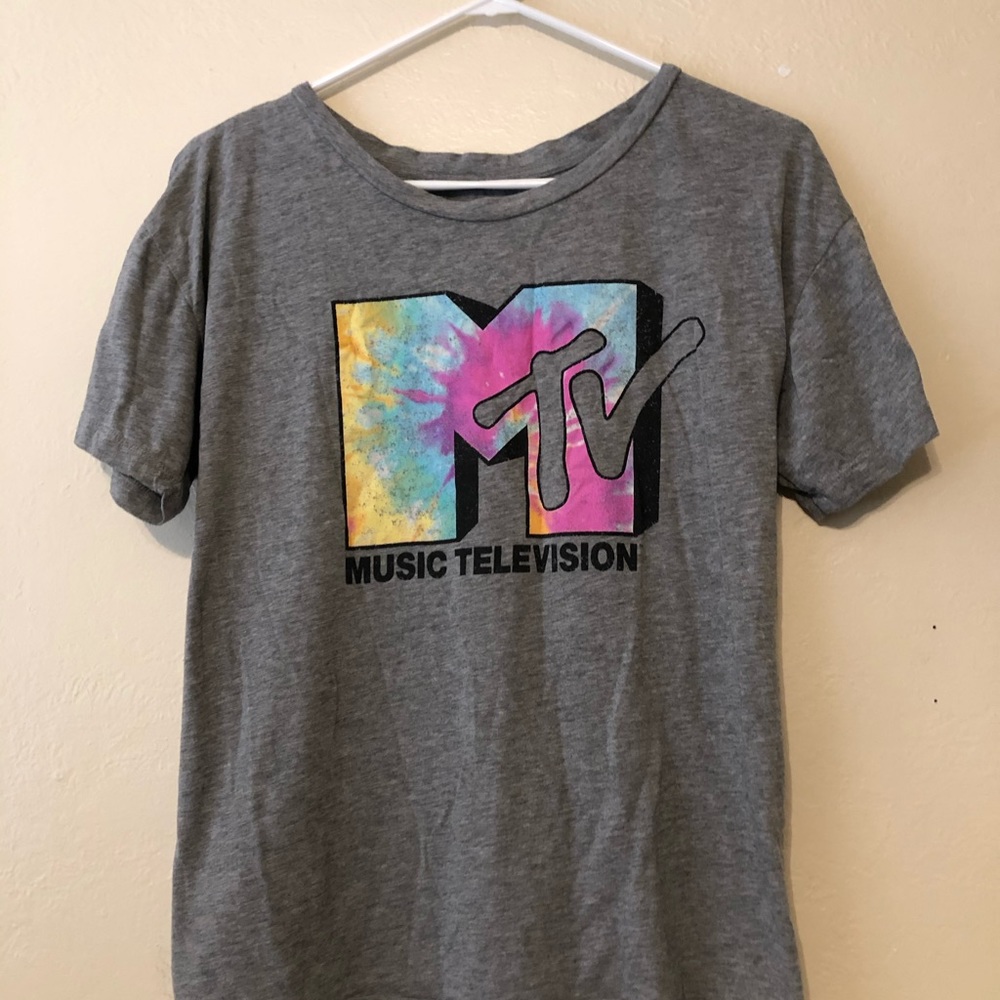 Mtv Graphic T shirt Tie dye Crop top